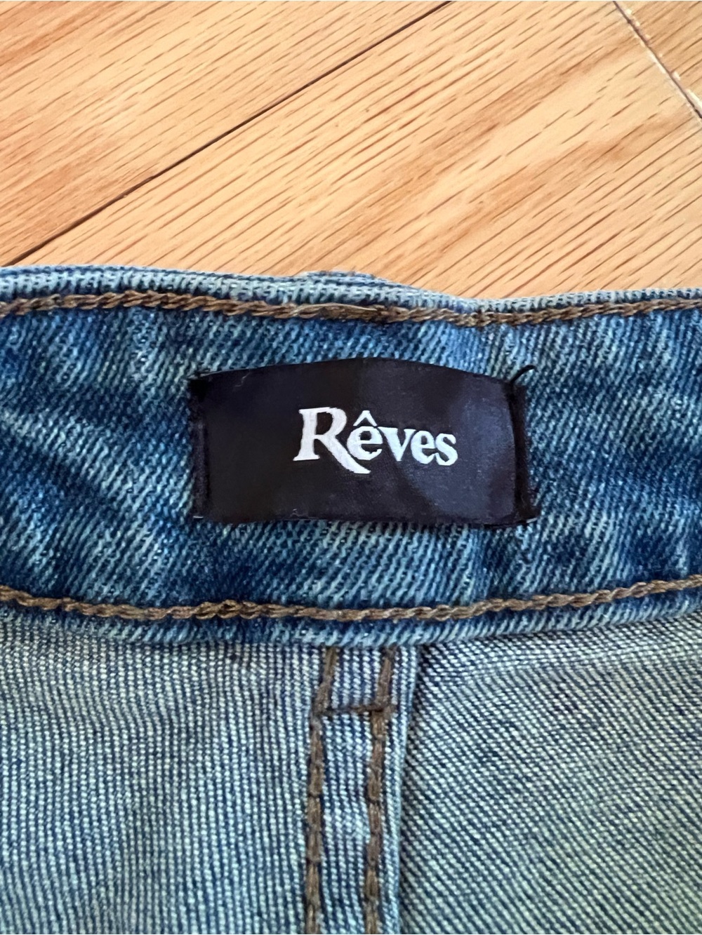 RÊVES PARIS Patchwork Carpenter Jeans | Double Knee Distressed | Size 30 - Picture 8 of 14